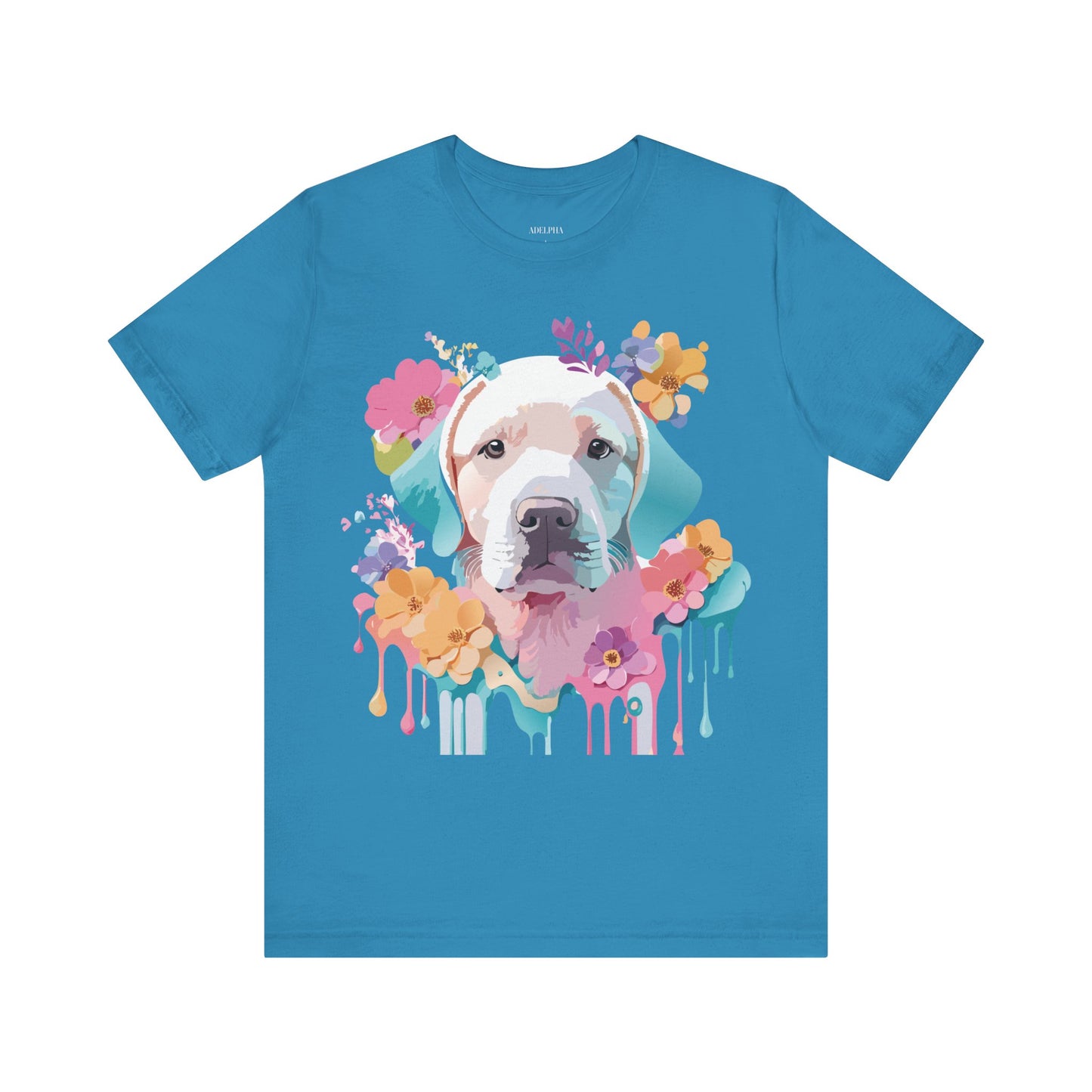 Natural Cotton Tee Shirt with Dog