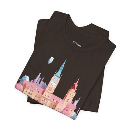 Natural Cotton Tee Shirt - Beautiful Places Collection - Prague Printify