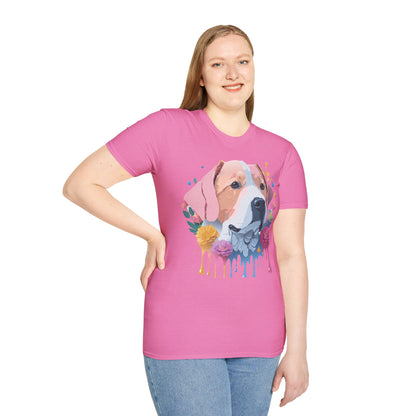 Dog Shirt Unisex Softstyle Cotton Tee 64000 Graphic Animal Print