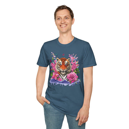Tiger Shirt Unisex Gildan Softstyle Cotton Tee 100 Percent Ring Spun Comfort