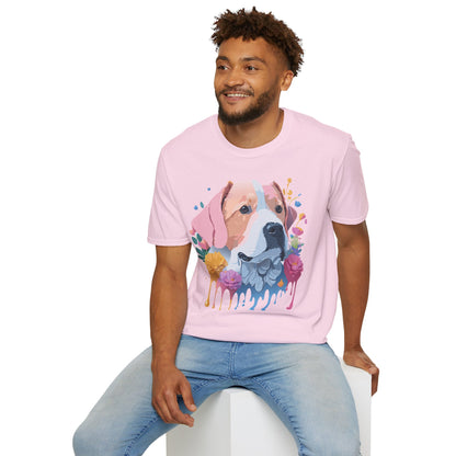 Dog Shirt Unisex Softstyle Cotton Tee 64000 Graphic Animal Print