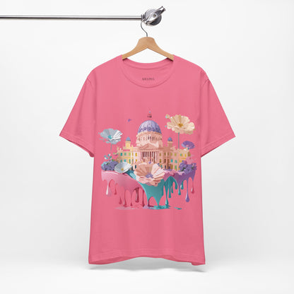 Natural Cotton Tee Shirt - Beautiful Places Collection - Madrid Printify