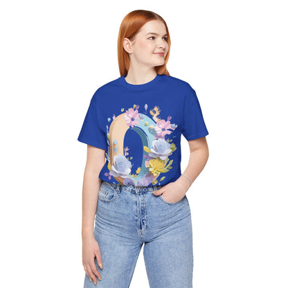 Natural Cotton Tee Shirt - Letters Collection - O Printify