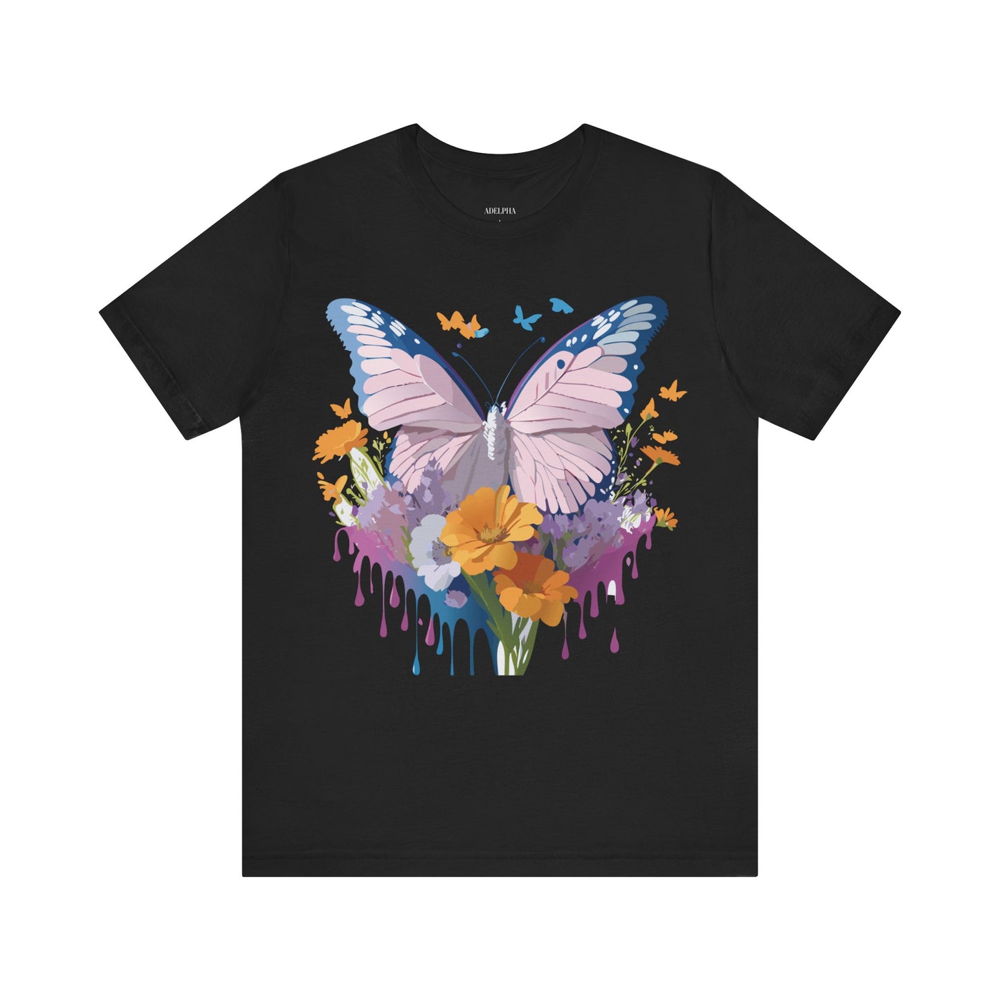 T-shirt en coton naturel avec papillon