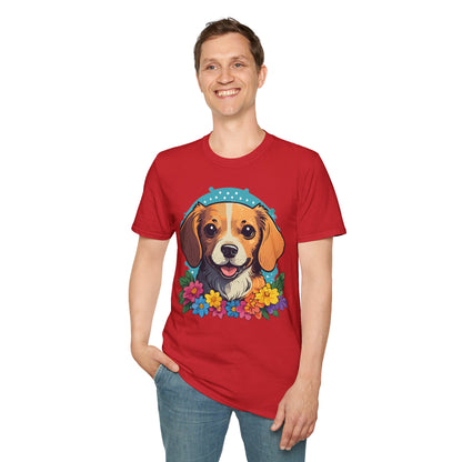 Dog Shirt Unisex Animal Tee Softstyle Cotton Ring Spun Comfort