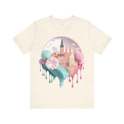 Natural Cotton Tee Shirt - Beautiful Places Collection - Prague Printify