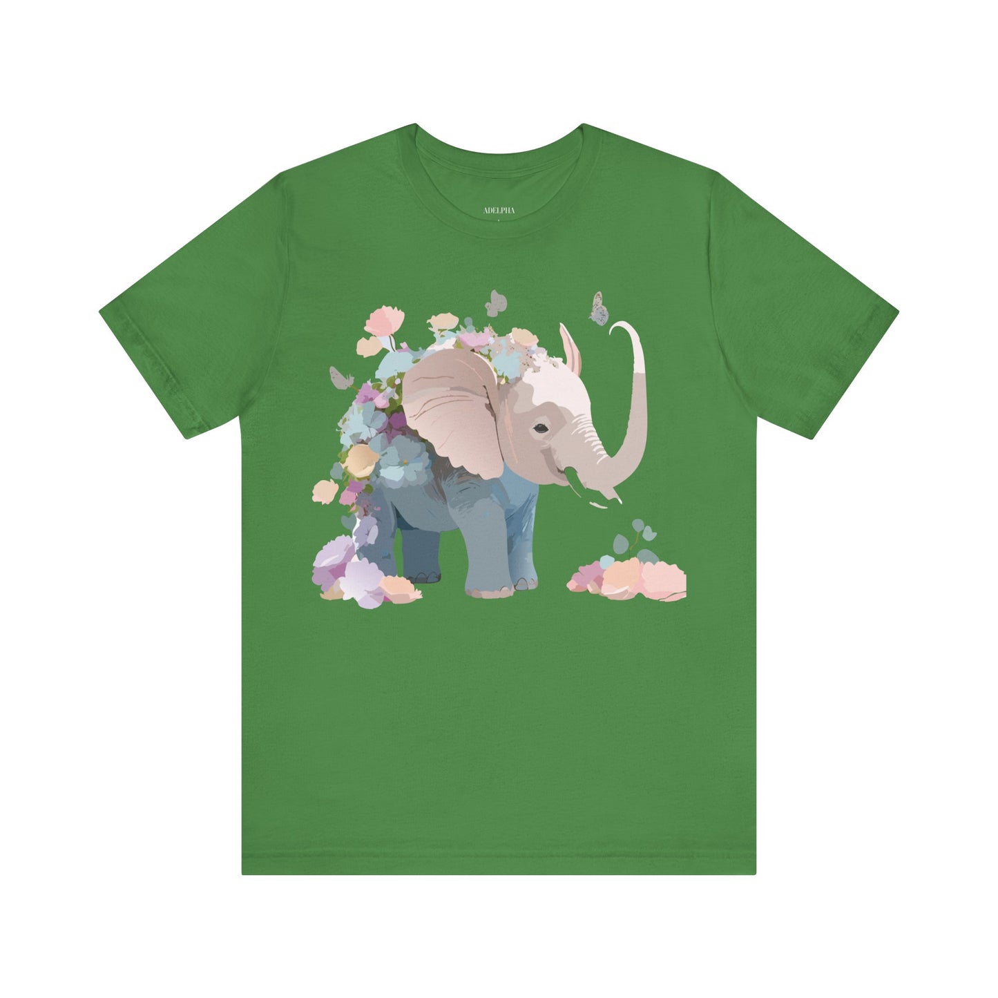 T-shirt en coton naturel avec motif éléphant