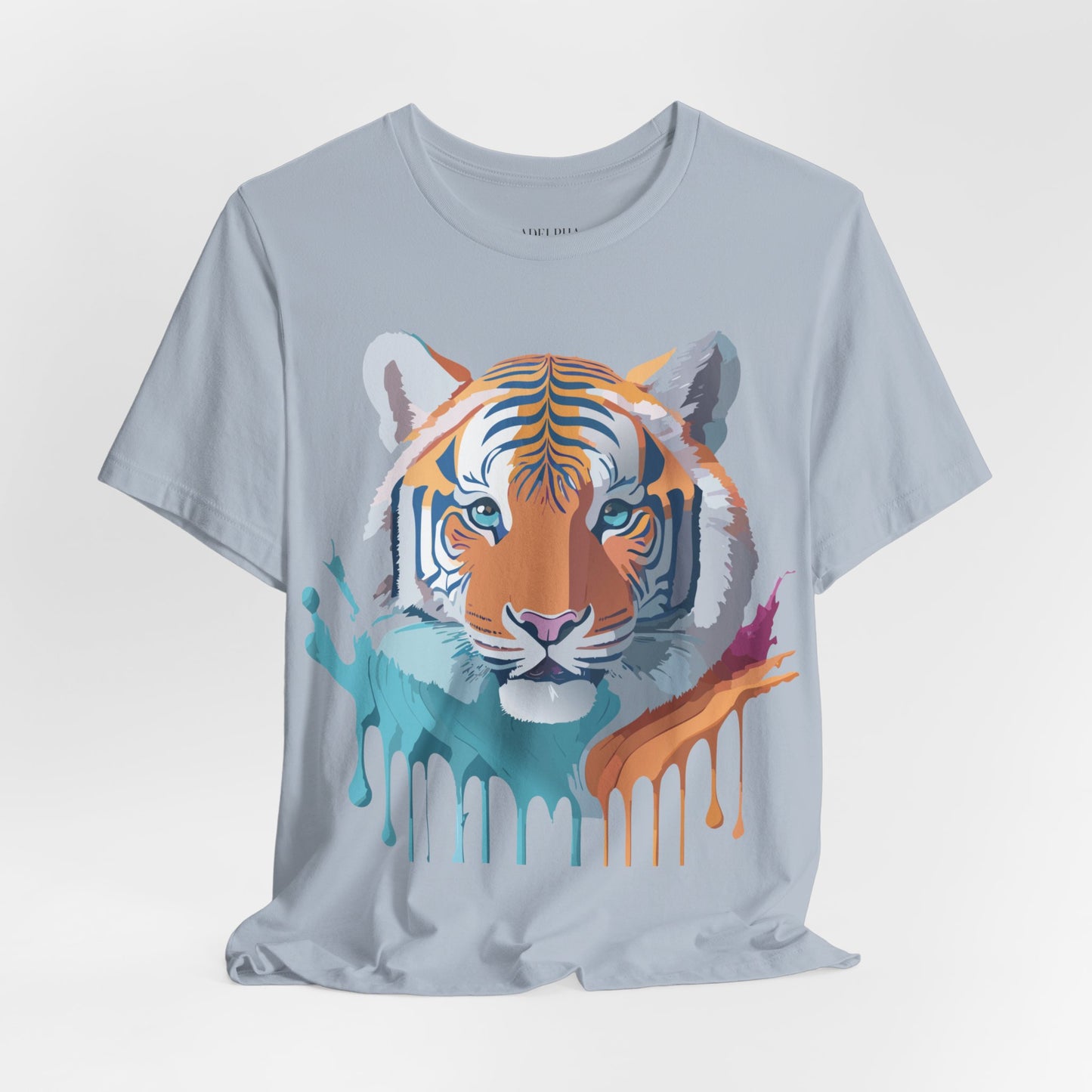 Natural Cotton Tee Shirt with Tiger