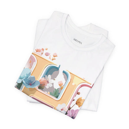 Natural Cotton Tee Shirt - Letters Collection - H Printify