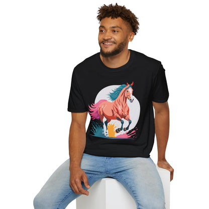 Unisex Horse Shirt Tee Gildan Softstyle 64000 Premium Ringspun Cotton
