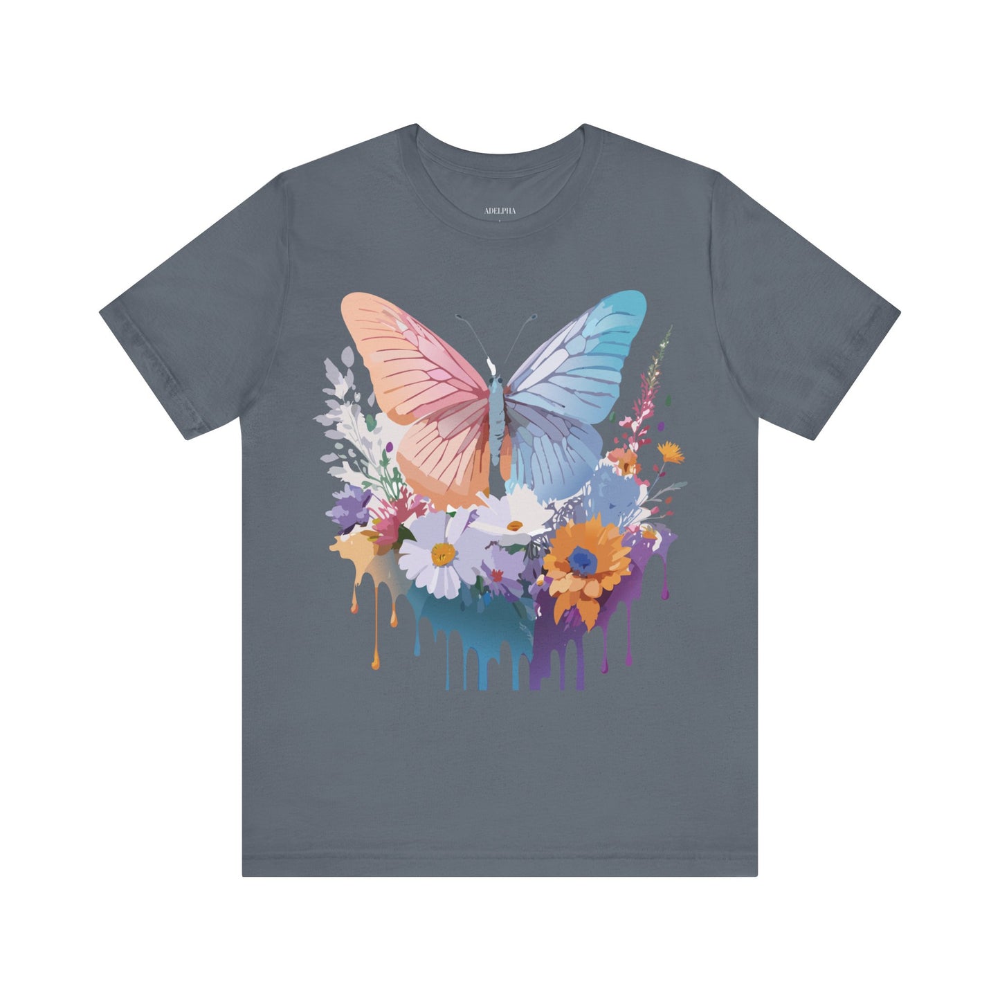 T-shirt en coton naturel avec papillon