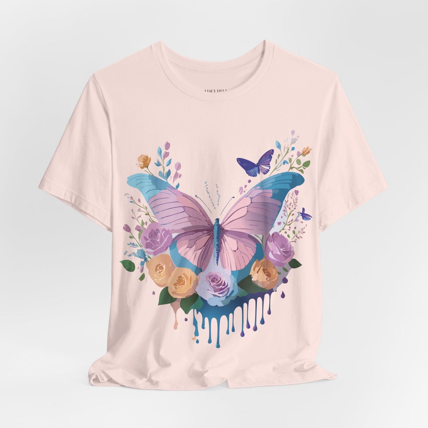 T-shirt en coton naturel avec papillon