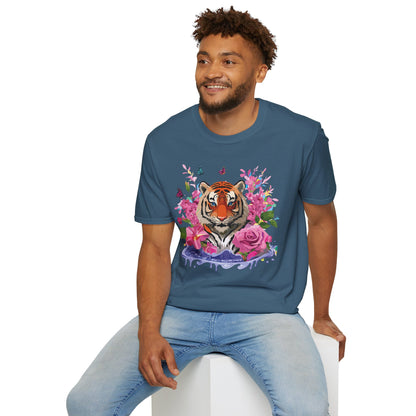 Tiger Shirt Unisex Gildan Softstyle Cotton Tee 100 Percent Ring Spun Comfort