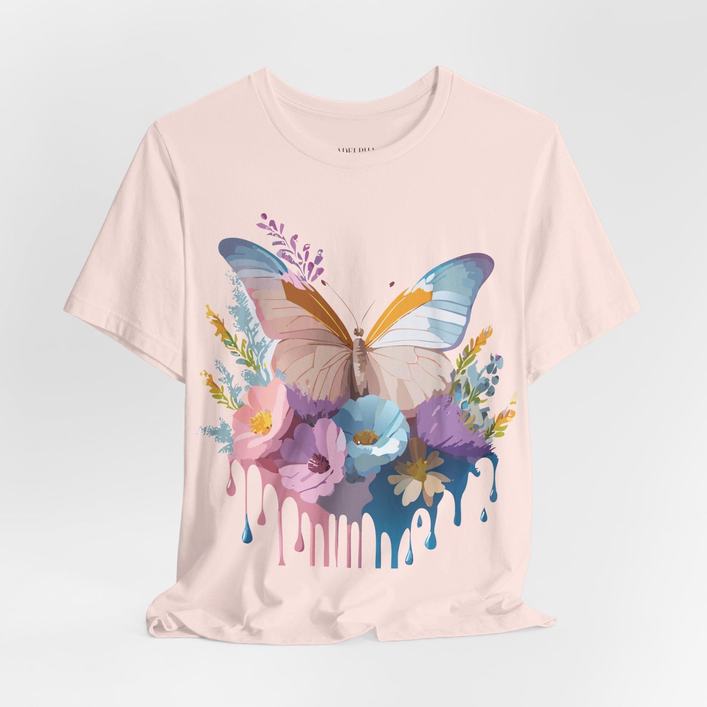 T-shirt en coton naturel avec papillon