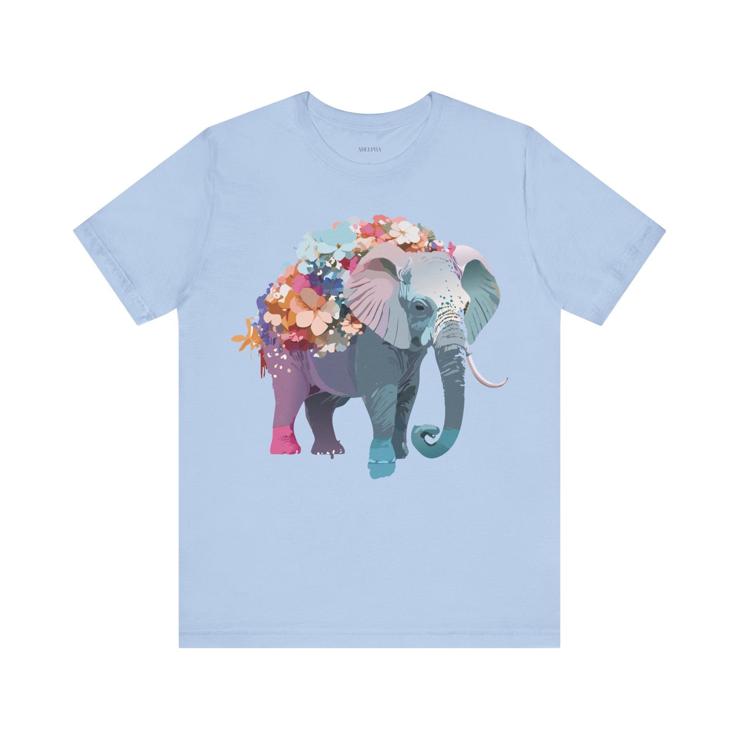 Natural Cotton Tee Shirt with Elephant