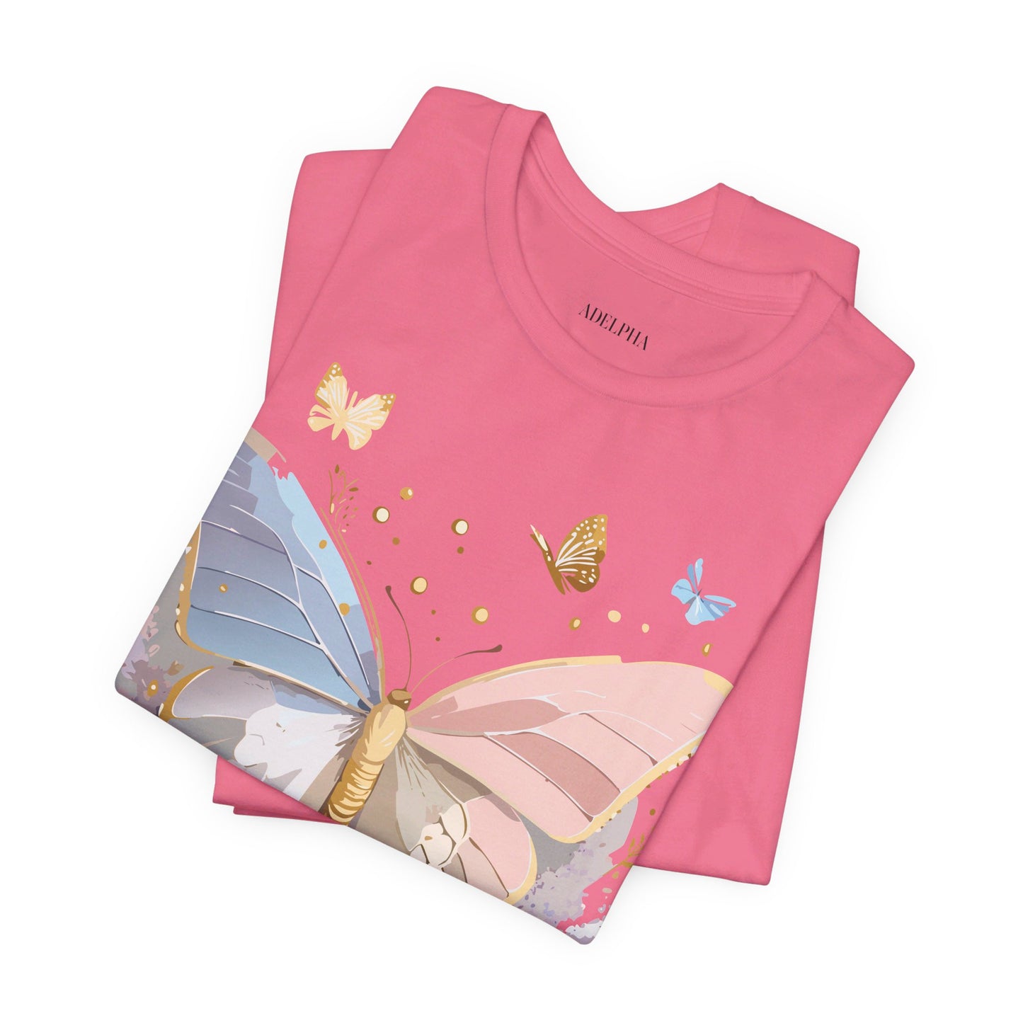 T-shirt en coton naturel avec papillon