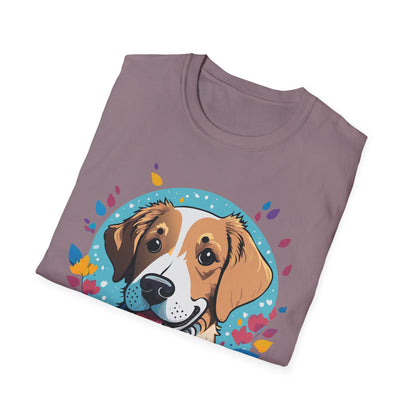 Unisex Dog Shirt Animal Print Tee Gildan Softstyle 64000 Cotton