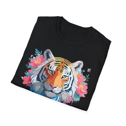 Tiger Shirt Unisex Animal Tee 100 Percent Ring Spun Cotton Softstyle