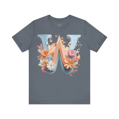 Natural Cotton Tee Shirt - Letters Collection - W Printify