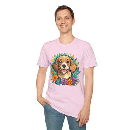 Dog Lover Unisex Animal Print T Shirt Cotton Tee Gildan Softstyle 64000