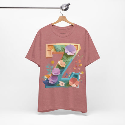 Natural Cotton Tee Shirt - Letters Collection - Z Printify