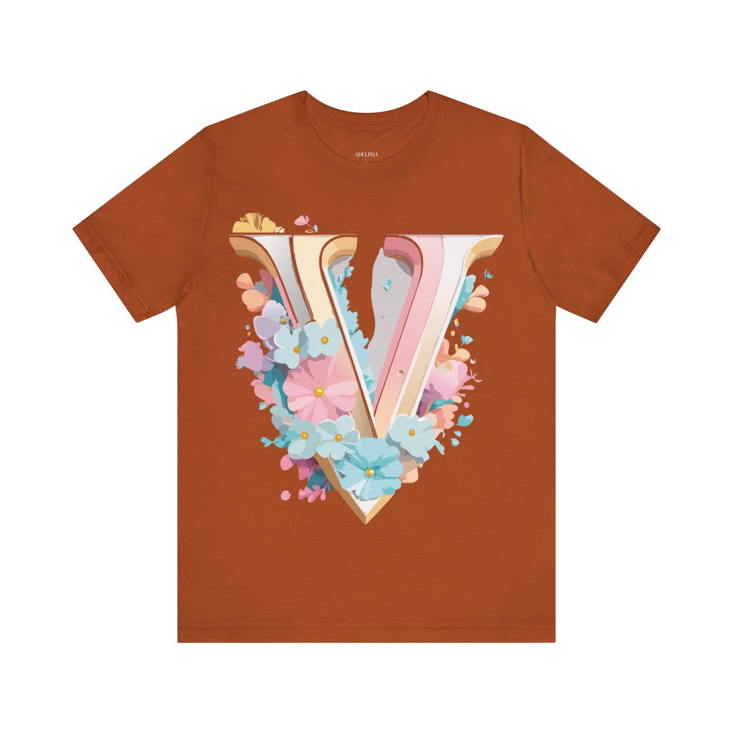 T-shirt en coton naturel - Collection Lettres - V