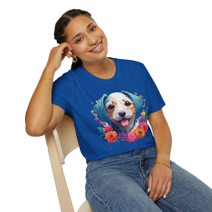 Dog Shirt Unisex Animal Short Sleeve Tee Gildan Softstyle 64000 Cotton Tee