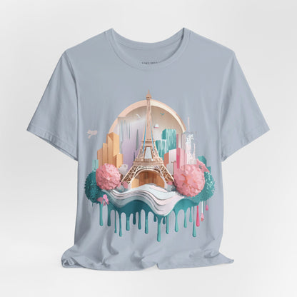 Natural Cotton Tee Shirt - Beautiful Places Collection - Paris Printify