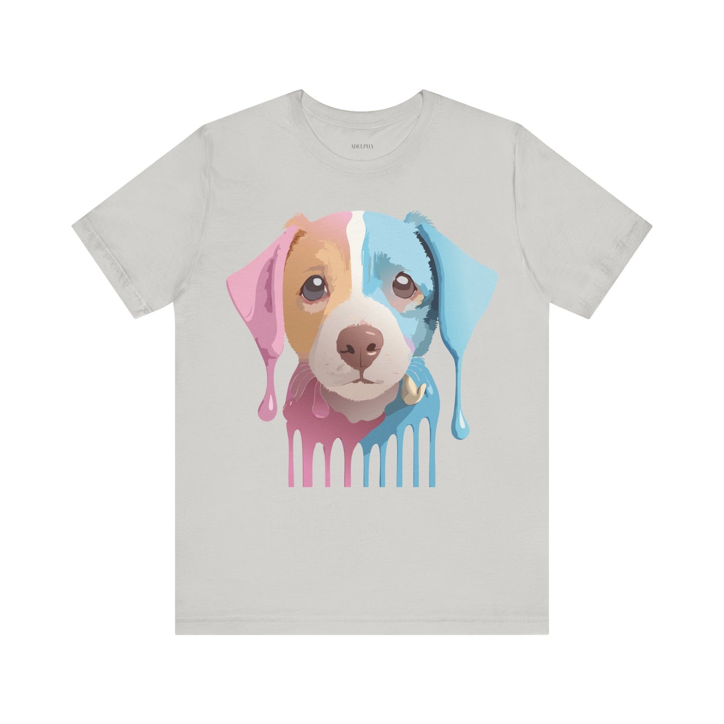 Natural Cotton Tee Shirt with Dog