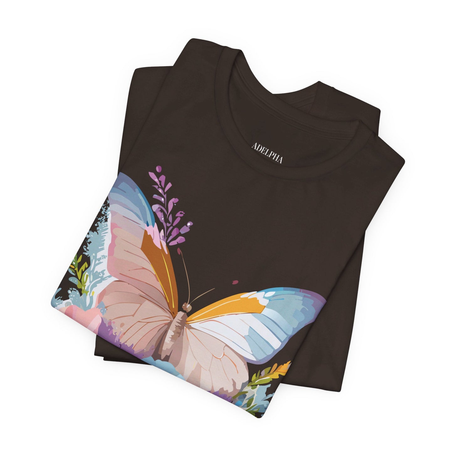 T-shirt en coton naturel avec papillon