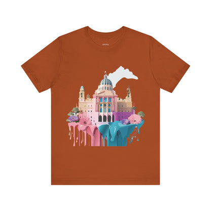 Natural Cotton Tee Shirt - Beautiful Places Collection - Madrid Printify