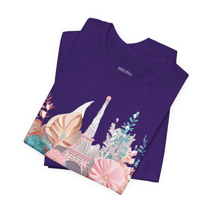 Natural Cotton Tee Shirt - Beautiful Places Collection - Paris Printify