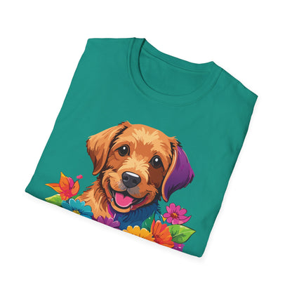 Unisex Dog Shirt With Animals Tee Softstyle Gildan 64000 Comfort Fit