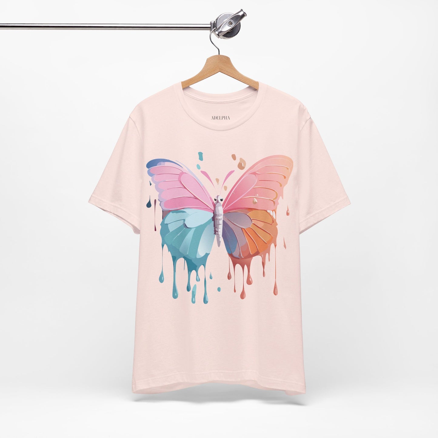 T-Shirt aus natürlicher Baumwolle mit Schmetterling