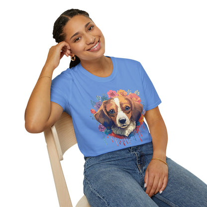 Unisex Dog Shirt Animal Print Tee Gildan Softstyle 64000 Cotton