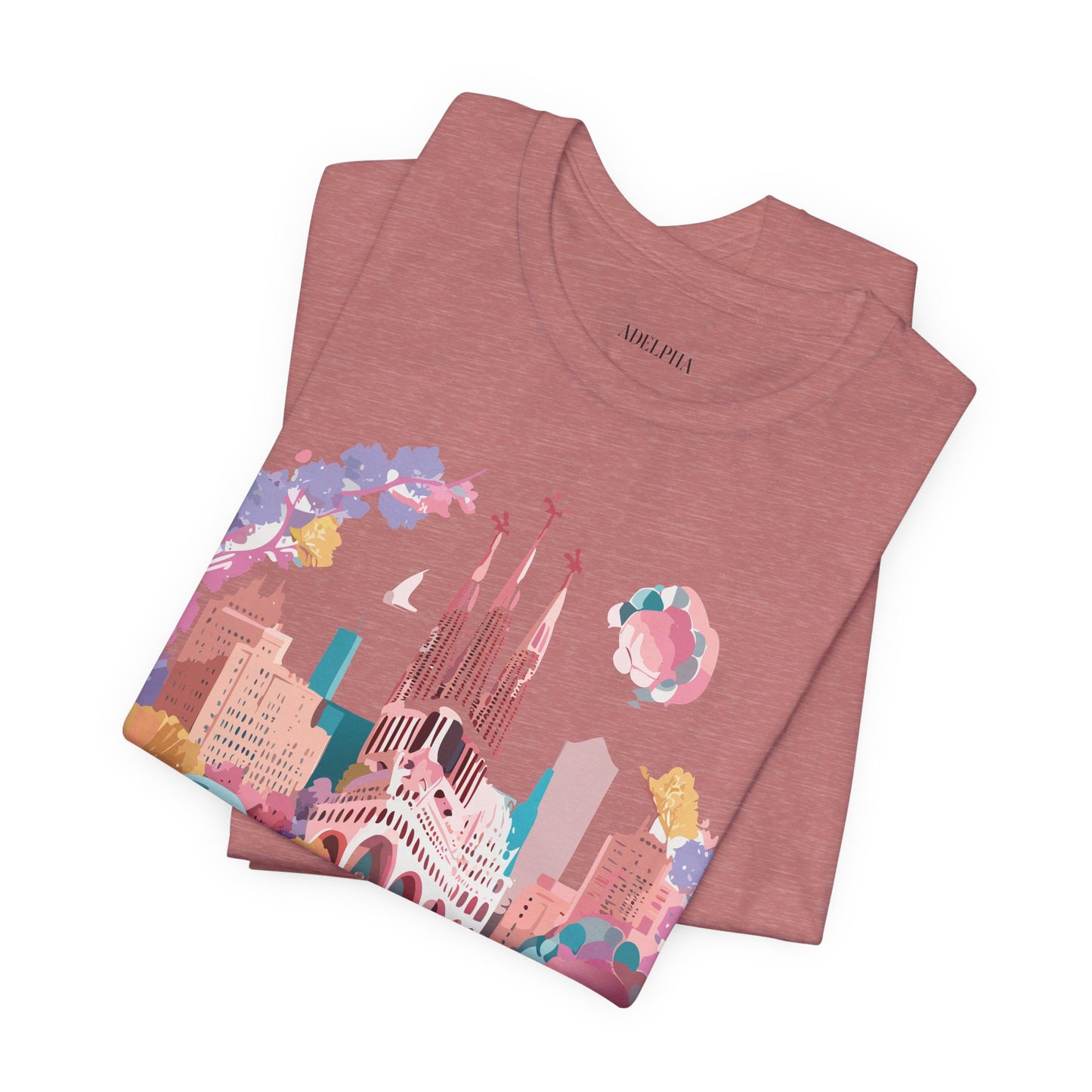 T-Shirt aus natürlicher Baumwolle – Kollektion „Beautiful Places“ – Barcelona