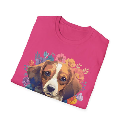 Unisex Dog Shirt Animal Print Tee Gildan Softstyle 64000 Cotton