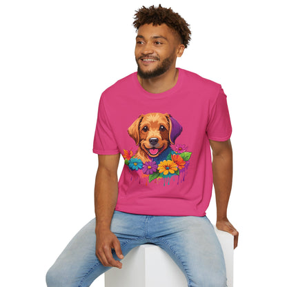 Unisex Dog Shirt With Animals Tee Softstyle Gildan 64000 Comfort Fit