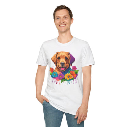 Unisex Dog Shirt With Animals Tee Softstyle Gildan 64000 Comfort Fit