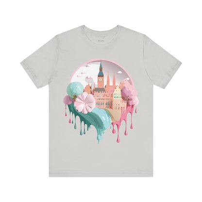 Natural Cotton Tee Shirt - Beautiful Places Collection - Prague Printify