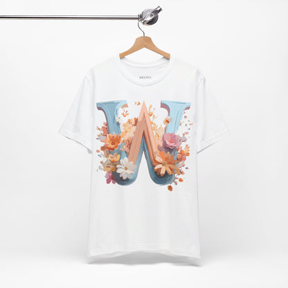 Natural Cotton Tee Shirt - Letters Collection - W Printify