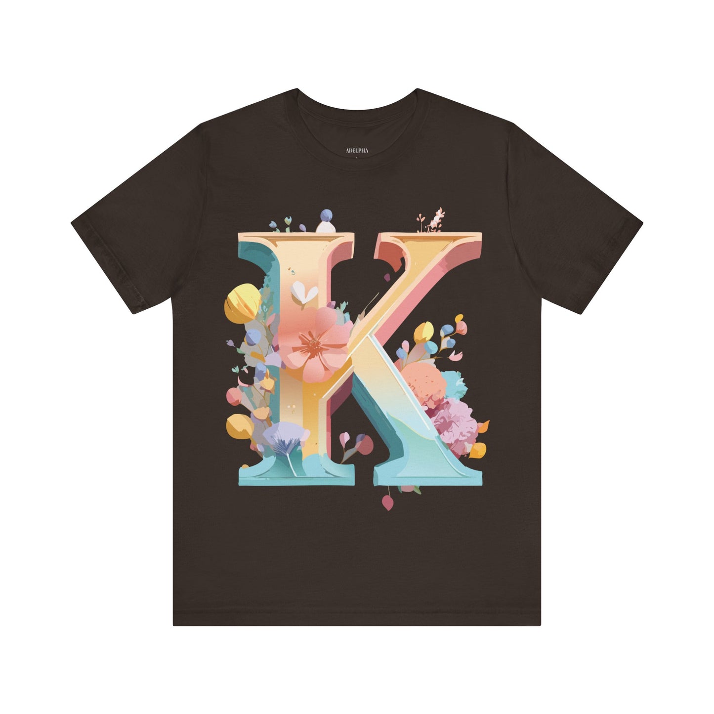 Natural Cotton Tee Shirt - Letters Collection - K