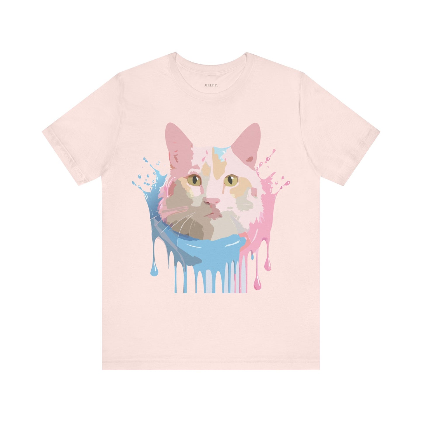 Natural Cotton Tee Shirt with Cat