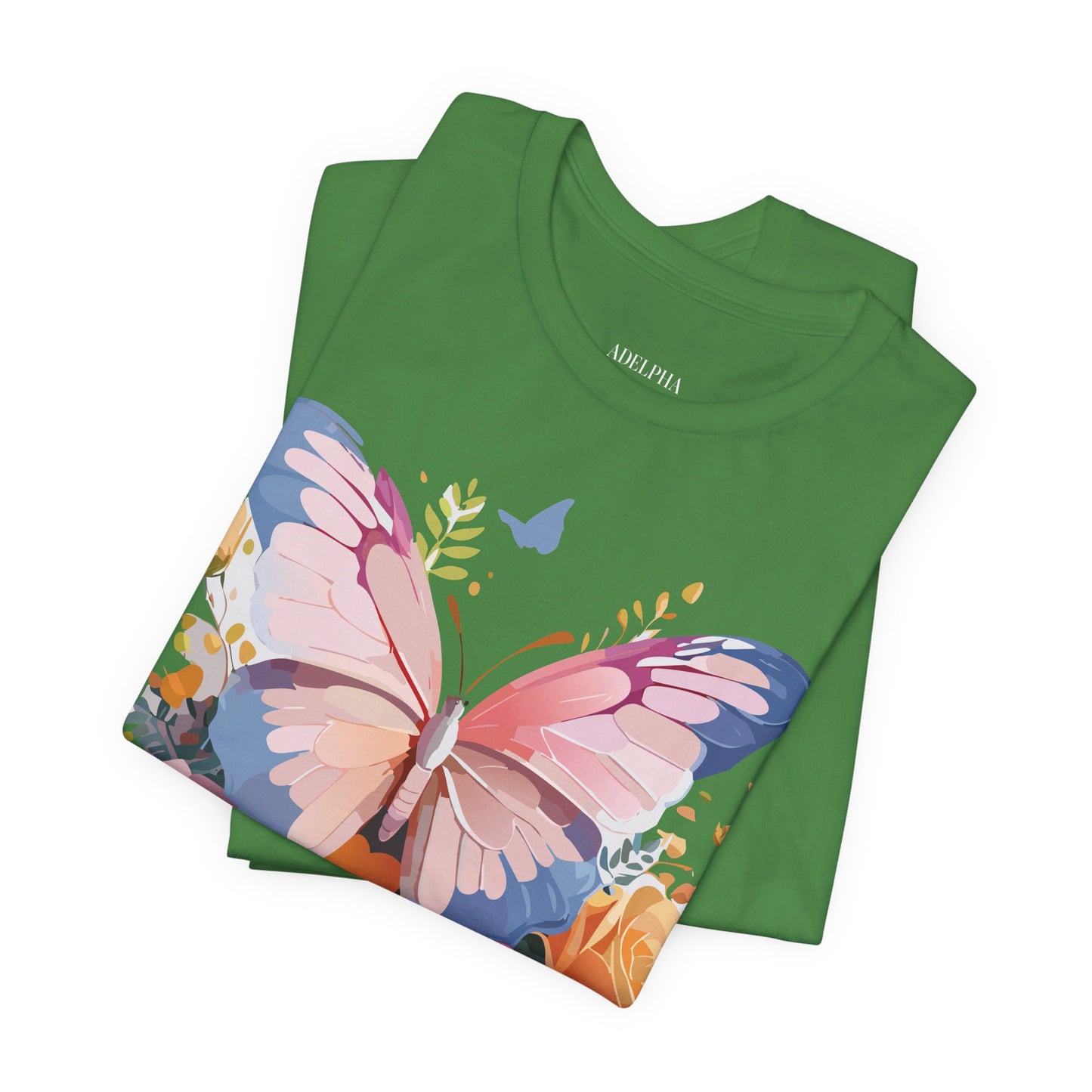 T-Shirt aus natürlicher Baumwolle mit Schmetterling