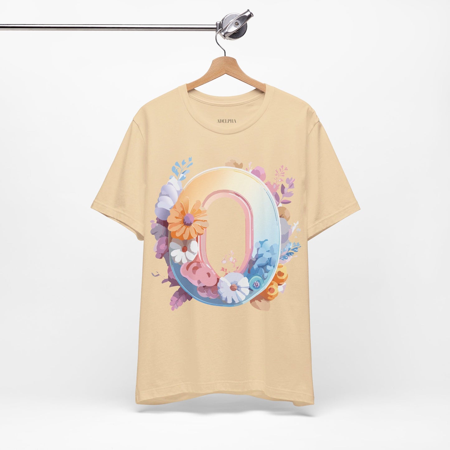 Natural Cotton Tee Shirt - Letters Collection - O