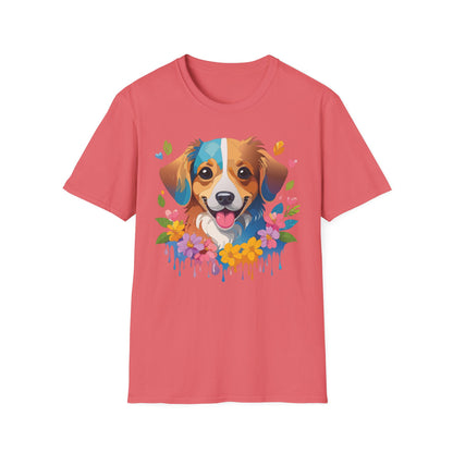 Dog Shirt Unisex Animal Tee 100 Percent Cotton Gildan Softstyle 64000