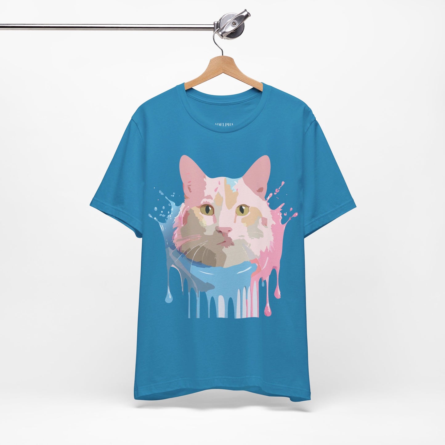 T-Shirt aus natürlicher Baumwolle mit Katze