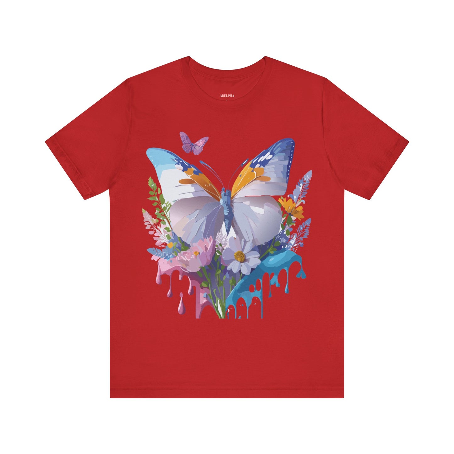 T-shirt en coton naturel avec papillon