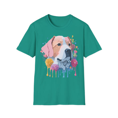 Dog Shirt Unisex Softstyle Cotton Tee 64000 Graphic Animal Print