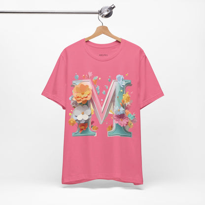 Natural Cotton Tee Shirt - Letters Collection - M Printify